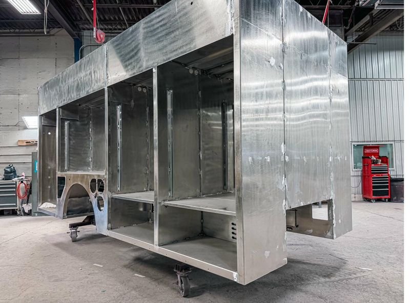 Aluminum fire apparatus body fabrication at Bulldog OEM Services facility